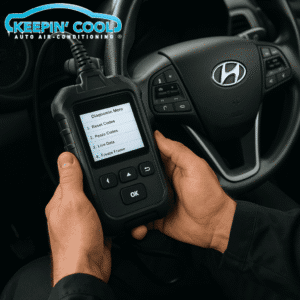Diagnostic scanner Hyundai OBD II port