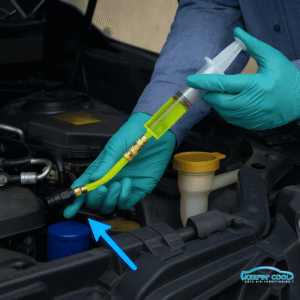 UV Dye and Refrigerant Oil Injection