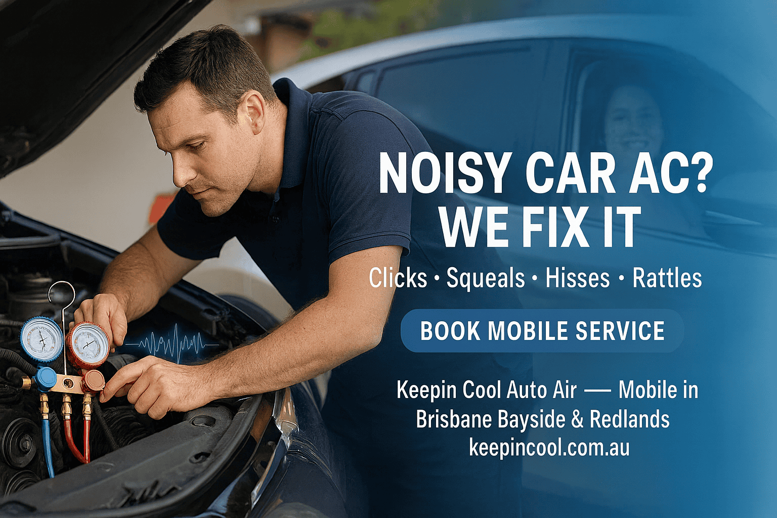 Noisy Car AC Fix in Brisbane Bayside & Redland City