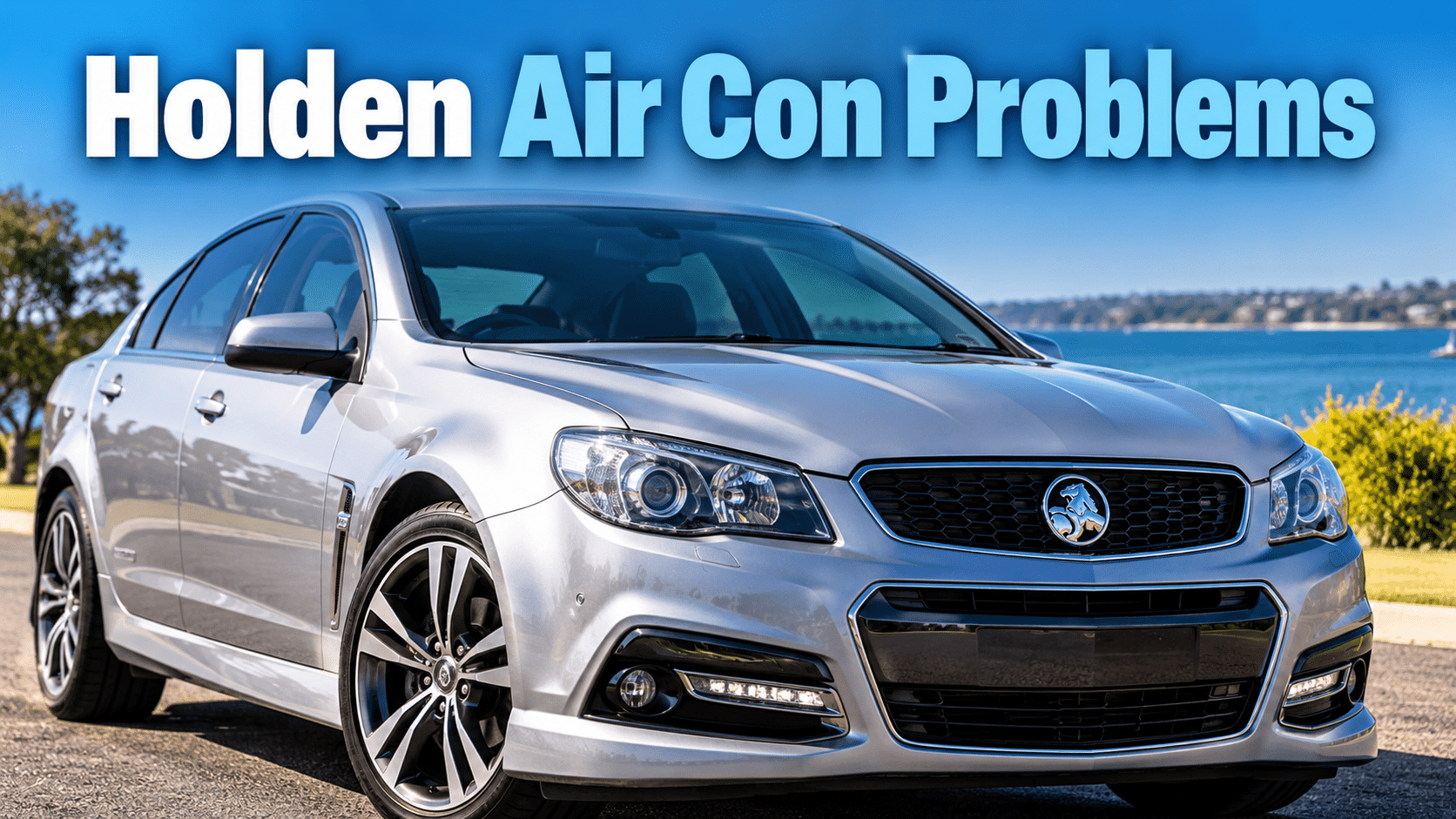 Holden vehicle air conditioning system being inspected for faults