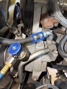 Replacing a damaged car air conditioning hose in Cleveland